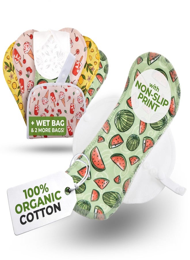 Natissy Non-Slip, Organic Cotton Reusable Panty Liners for Teen Girls (Small 7-Pack) - 100% Breathable & High-Temp Washable Cloth Panty Liners for Vaginal Discharge - Gentle on Skin, Stay Fresh & Dry Daily - Image 1